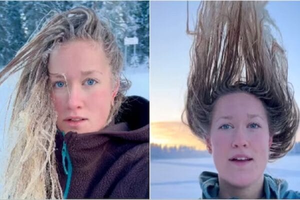 Brrr-illiant! Frozen Hair of Swedish Influencer Reveals Winter Wonderland Swedish Influencer
