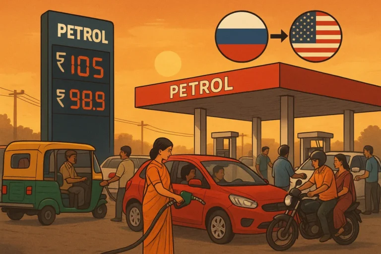 Global Oil Sanctions Affect Fuel Prices at Indian Petrol Station
